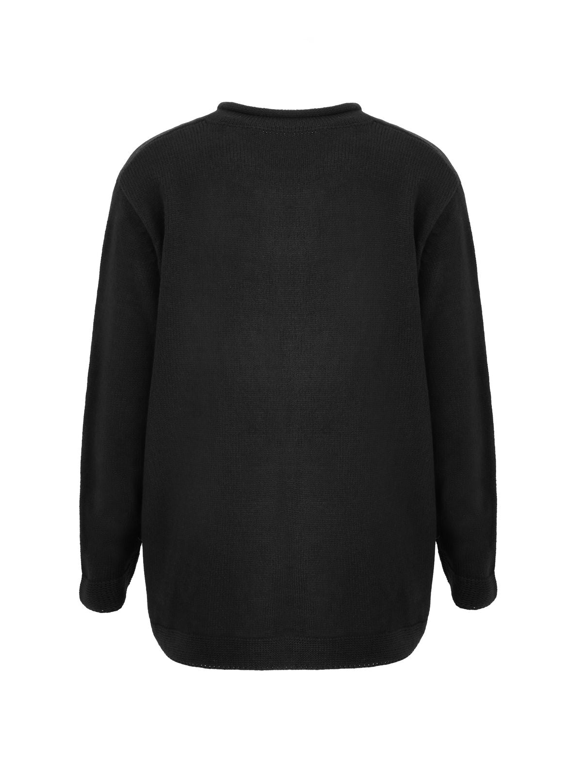 Star Jacquard Pullover Long Sweater