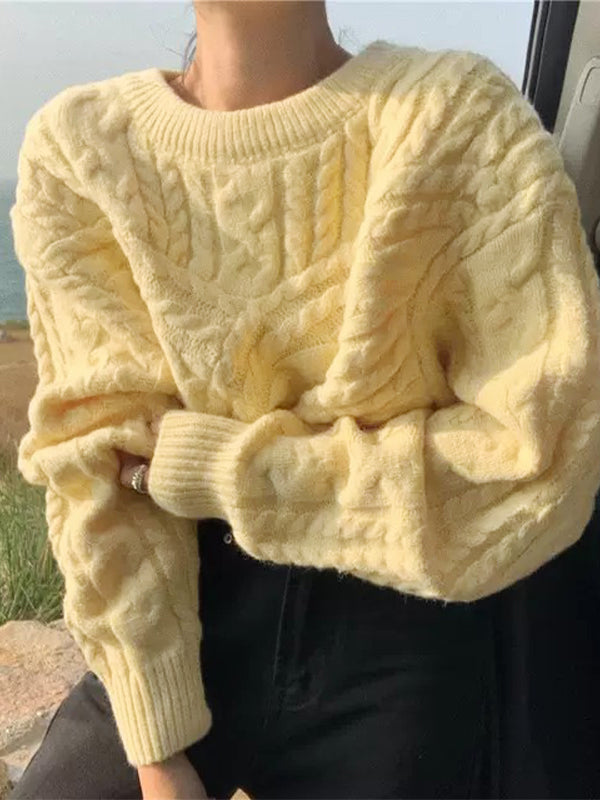 Vintage Pullover Cable Knit Sweater