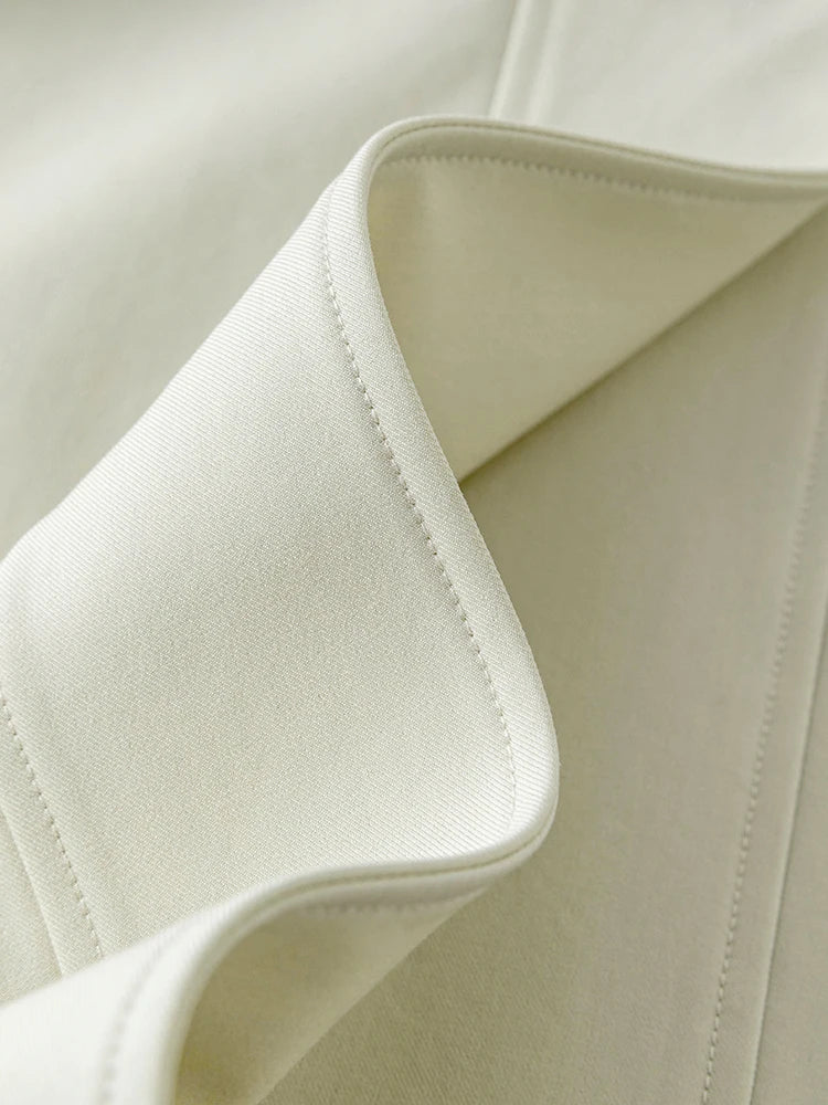 Classic Simple Lapel Silhouette Autumn New Waist Belt Long Trench Coats