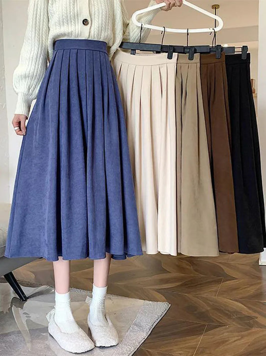 Fashion Korean College Thick A-line Skirt