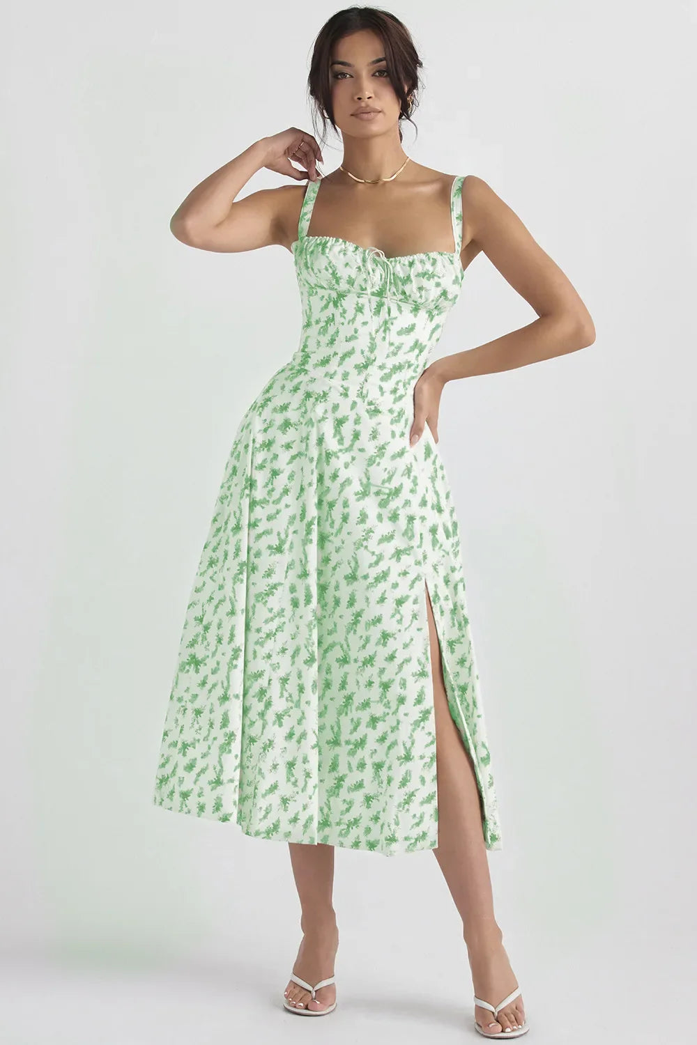 DressBetty - 2024 Fashion Temperament Sleeveless Maxi Casual Summer Floral Dress