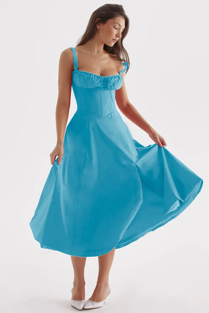 DressBetty - 2024 Fashion Temperament Sleeveless Maxi Casual Summer Floral Dress