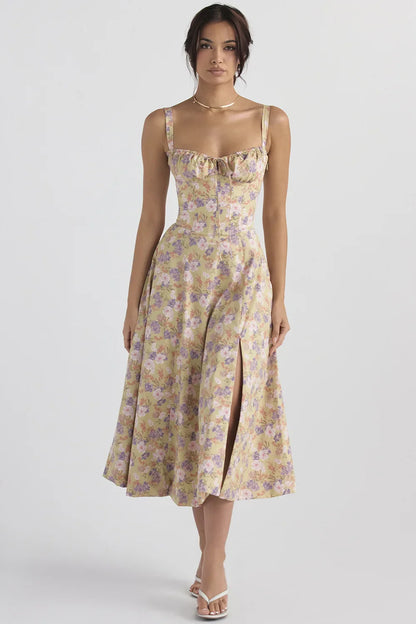DressBetty - 2024 Fashion Temperament Sleeveless Maxi Casual Summer Floral Dress