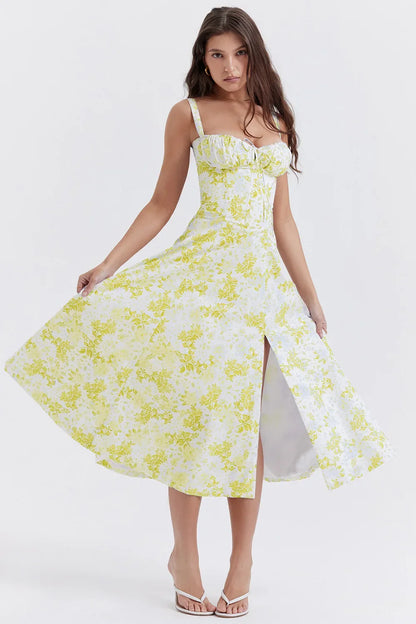 DressBetty - 2024 Fashion Temperament Sleeveless Maxi Casual Summer Floral Dress
