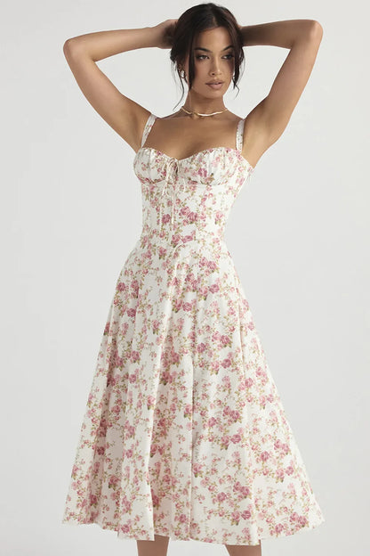 DressBetty - 2024 Fashion Temperament Sleeveless Maxi Casual Summer Floral Dress