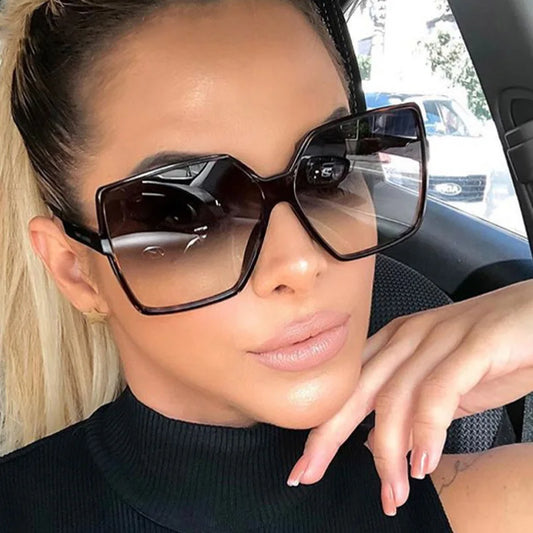 Oversized Square Vintage Women's Big Frame UV400 Sunglasses