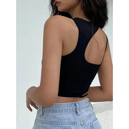 Sexy Tight-Fitting Punk Crop Top