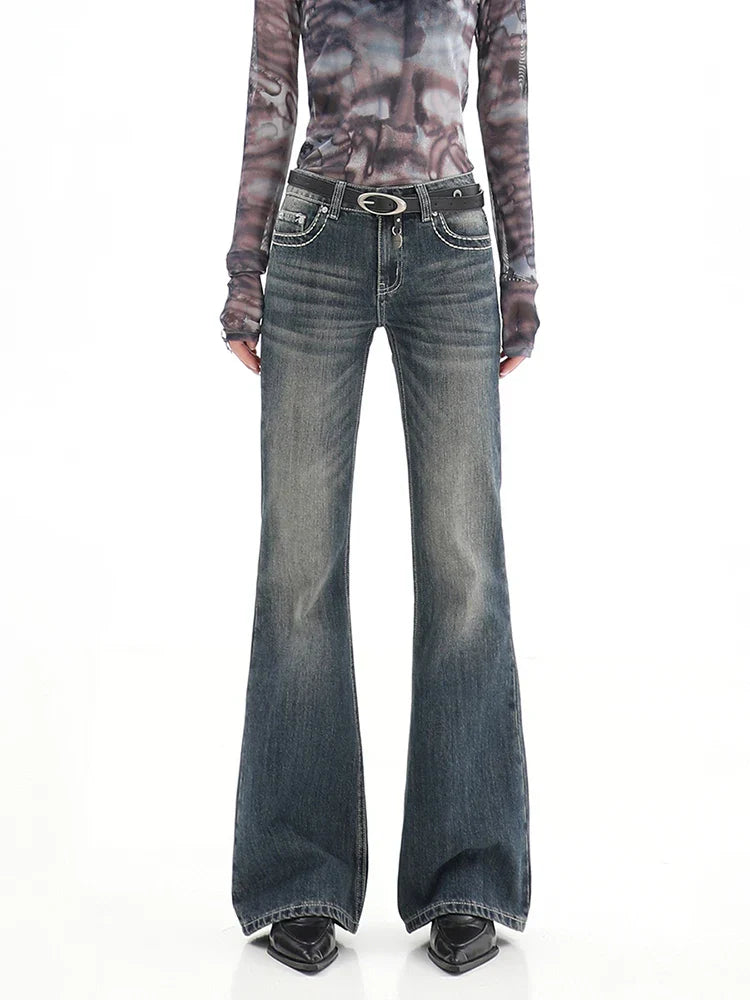 Vintage High Waist Summer Street Style Flared Jeans