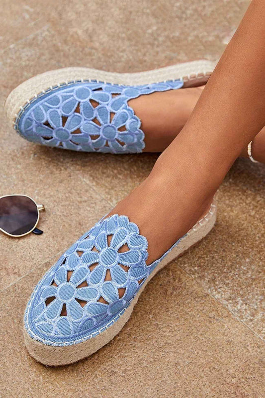 Flower Hollow Out Platform Sandals