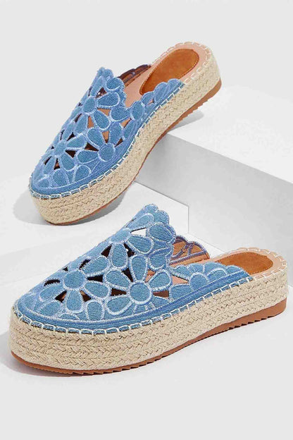 Flower Hollow Out Platform Sandals