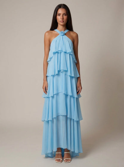 Rosalind Tiered Halter Maxi Dress