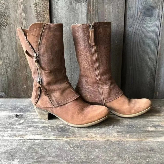 Western Faux Ankle Boots with Heel for Women | Great for Everyday Wear