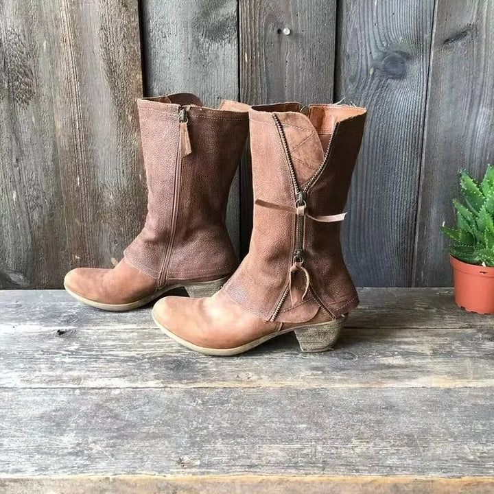 Western Faux Ankle Boots with Heel for Women | Great for Everyday Wear