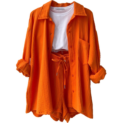 Freesia - Soft Cotton Cardigan Set for Women