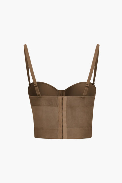 Furly Mesh Underwire Bustier Top