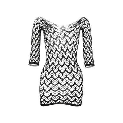 Long sleeve net v nect backless mini dress  | Festival Outfits Women