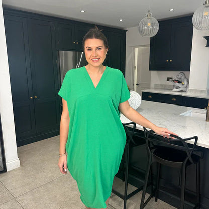 Chic Midi Dress with Cheeky Neckline | Great for Everyday Wear