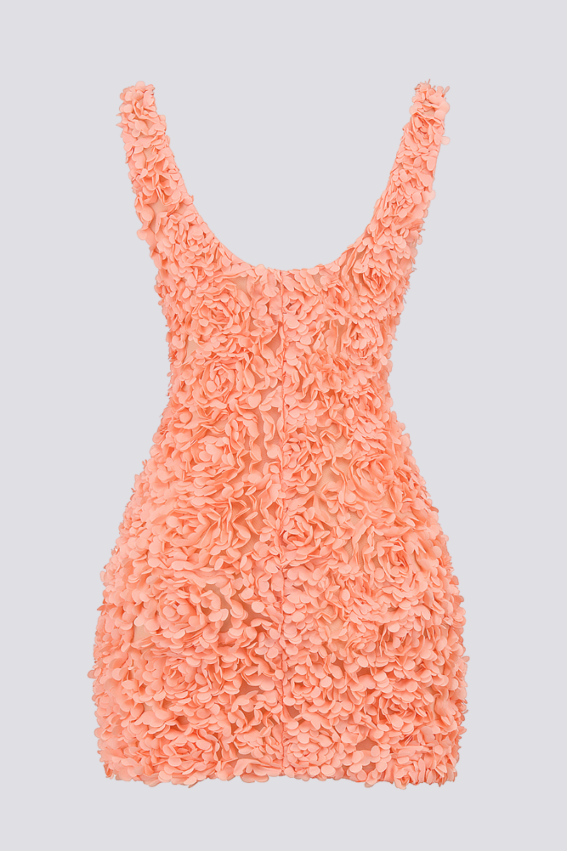 Vestido mini con escote pronunciado y estampado floral de Gaëlle