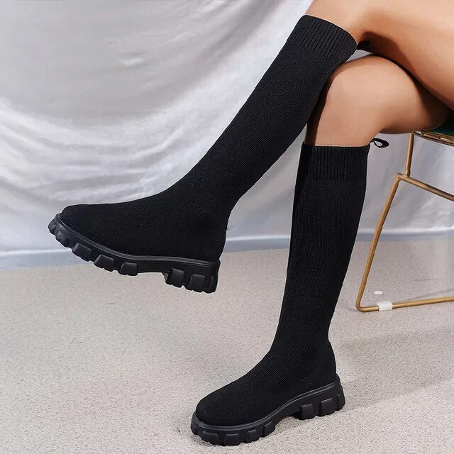 Casual Knee High Sock Boots for Women | Great for Casual Days