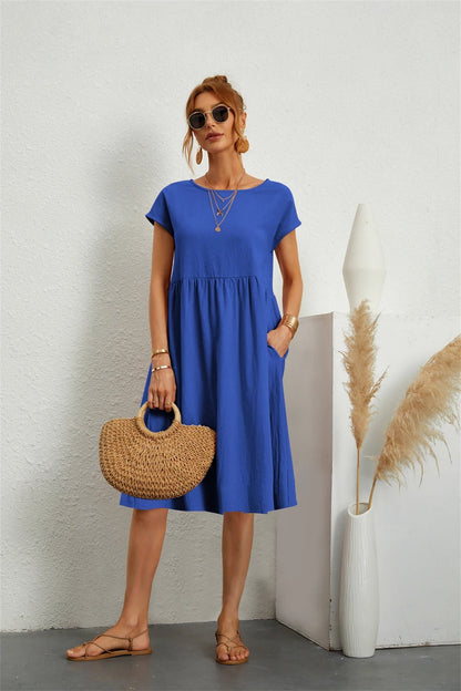 Urselle - Vintage Summer Midi Dress for Women