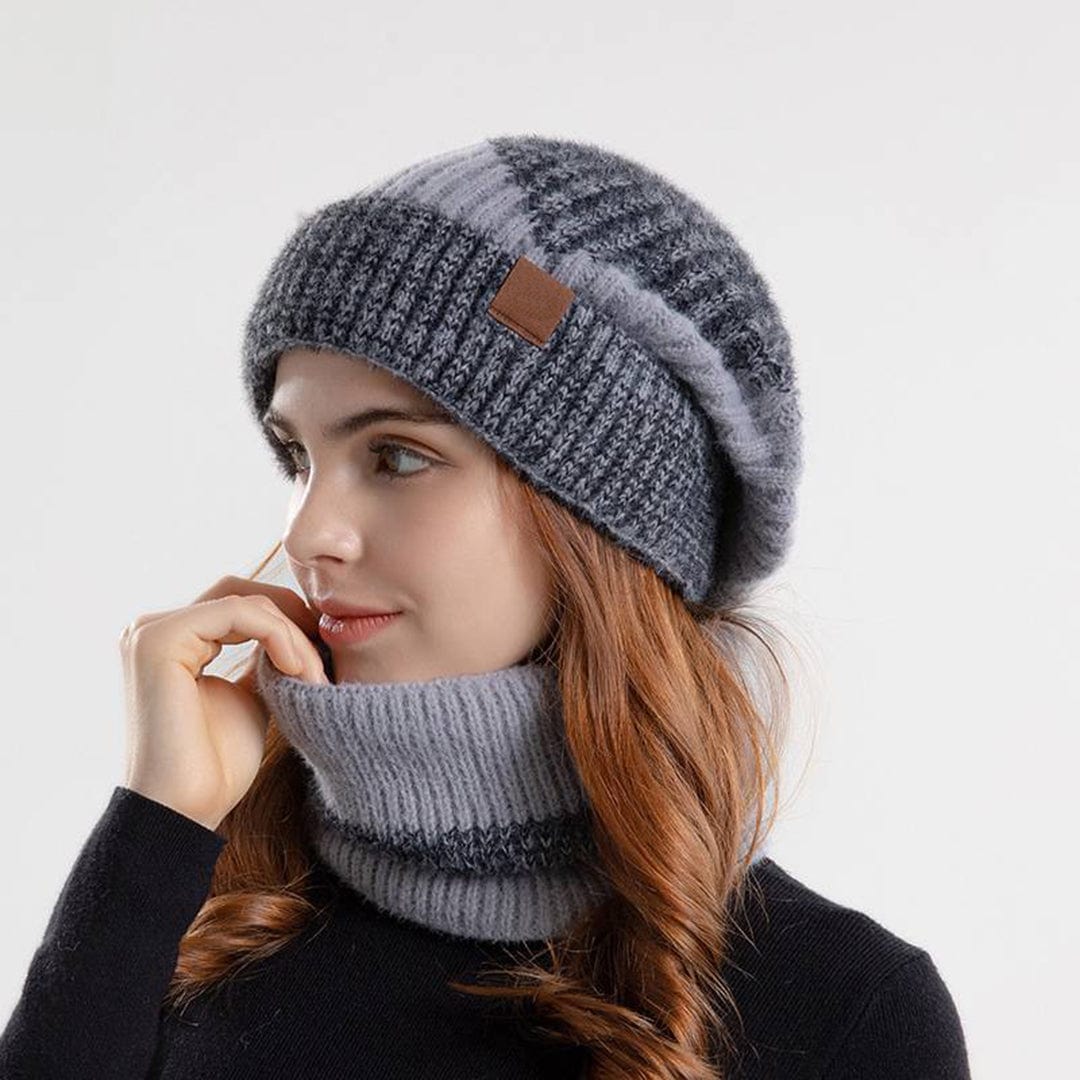Mireille - Gorro y bufanda - Casual - Estilo moderno - Ideal para invierno