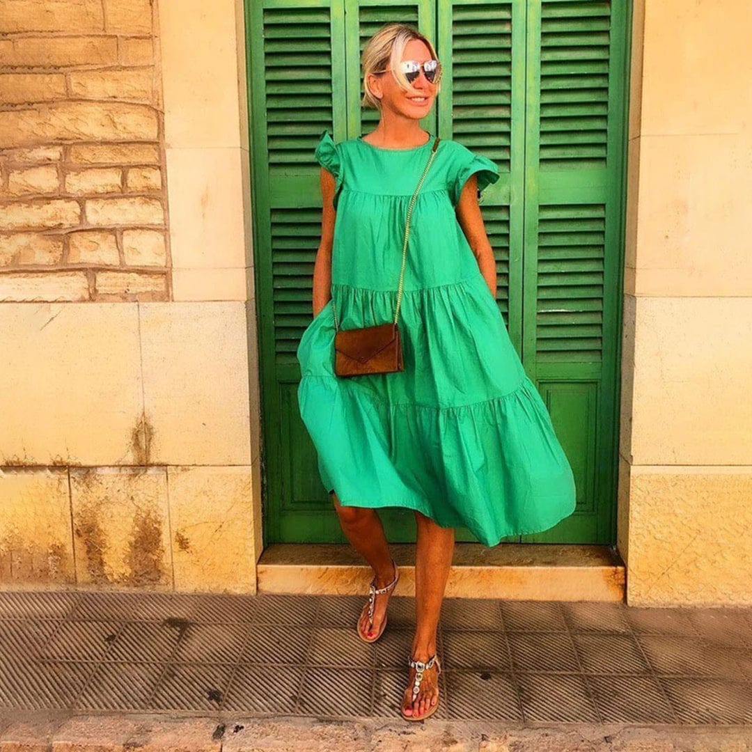 Jimena - Midi Dress - Leisure - Material - Ideal for Summer