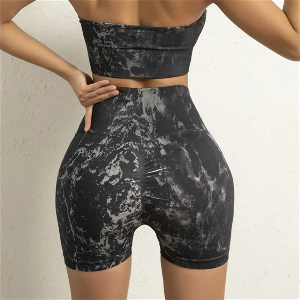 Gutashye Women's High Waist Seamless Naked Quick-drying Fitness Yoga Sports Short