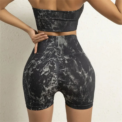 Gutashye Women's High Waist Seamless Naked Quick-drying Fitness Yoga Sports Short