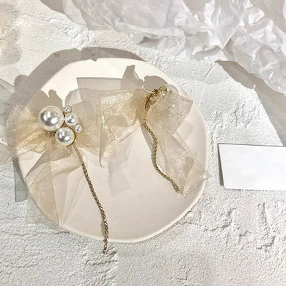 Lace Pearl Drop Earrings for Women by Lizakosht Etrendy