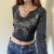 Graphics Print Y2K Retro T Shirt Indie Aesthetics Mall Goth Sweats Tees Autumn Spring Long Sleeve Crop Tops 90s Vintage Grunge