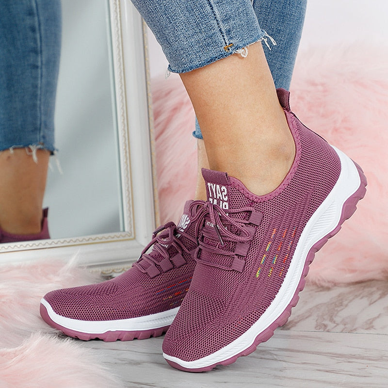 Women’s Easy to Wear Knit Running Sneakers | Great for All Seasons