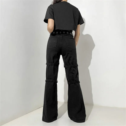 Black Baggy Denim Pants