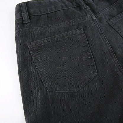 Black Baggy Denim Pants