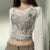 Graphics Print Y2K Retro T Shirt Indie Aesthetics Mall Goth Sweats Tees Autumn Spring Long Sleeve Crop Tops 90s Vintage Grunge