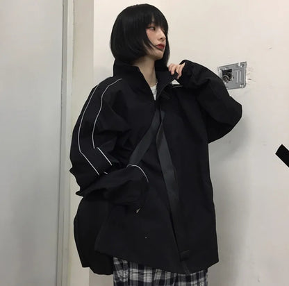 Black Reflective Casual Jacket