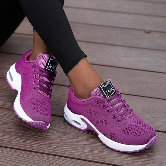 Women’s Lightweight Mesh Lace Up Running Shoes | Great for Outdoor Activities