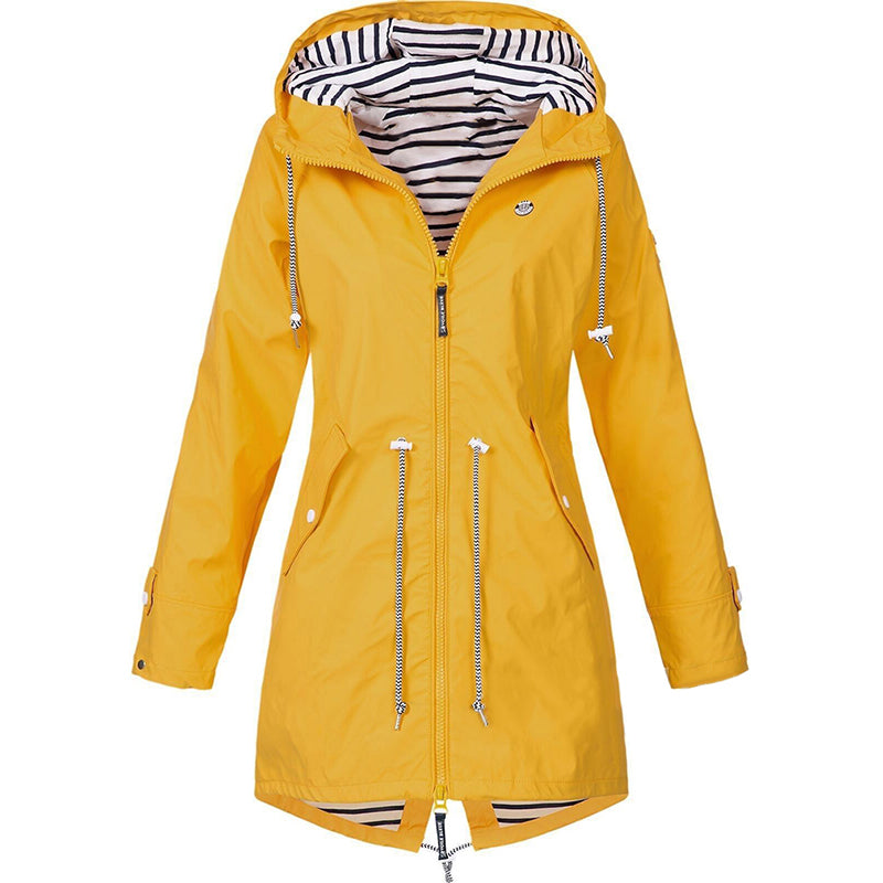 Abrigo elegante con capucha y cortavientos | Ideal para el día a día