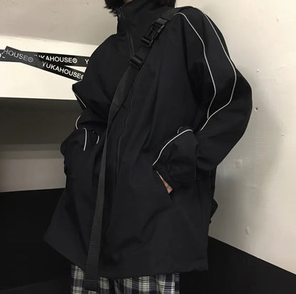 Black Reflective Casual Jacket