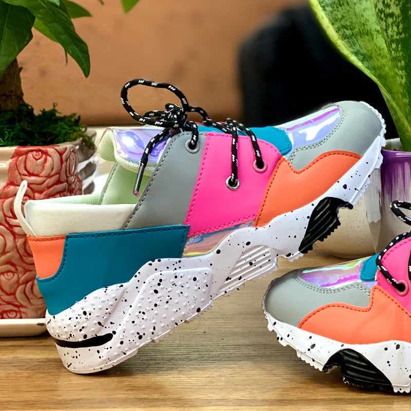 Women’s Stylish Multicolored Lace Up Sneakers | Ideal for All Seasons