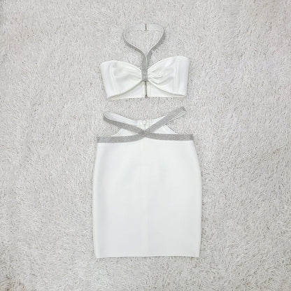Halter Sleeveless Cut Out Bandage Set HL6268