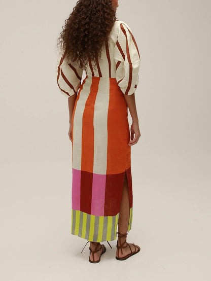 Gaia Puff Sleeve Maxi Dress