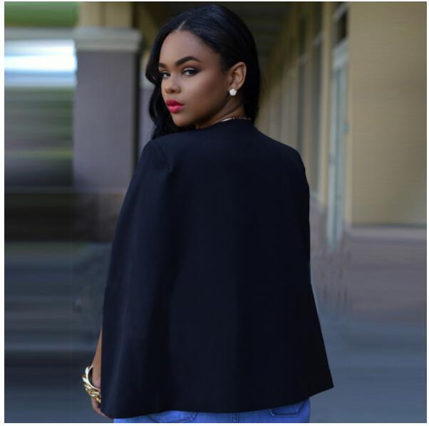 Women's Modern Open Front Long Sleeve Cape Blazer | Great for All Seasons