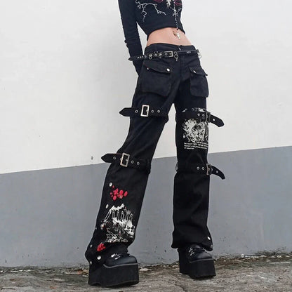 Black Baggy Denim Pants