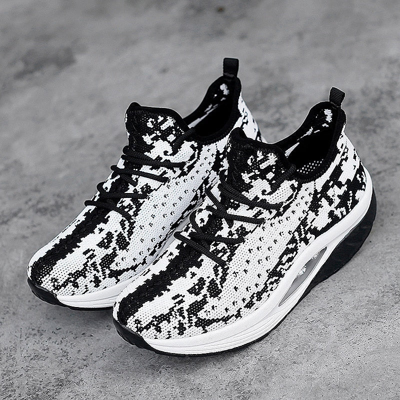 Women’s Stylish Air Cushion Knit Platform Sneakers | Ideal for All Seasons