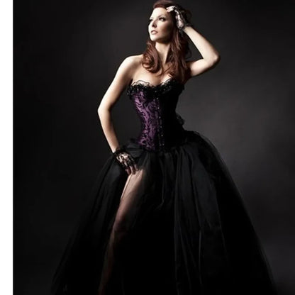 Lace-Up Satin Underbust Corset