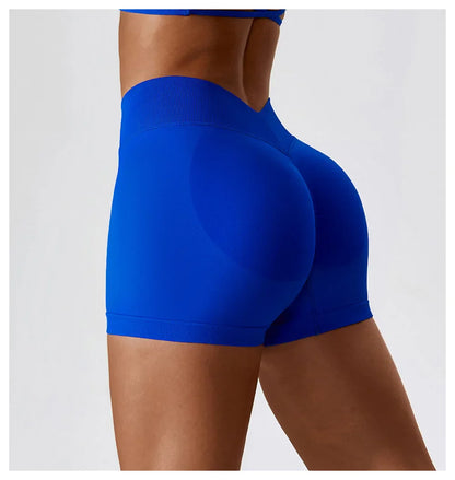 Yoga Clothes Running V Back Scrunch Women High Waist Buttock Lift Sports Short