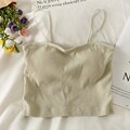 DressBetty - Cotton Basic Strapy Padded Camis