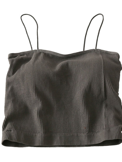 DressBetty - Cotton Basic Strapy Padded Camis