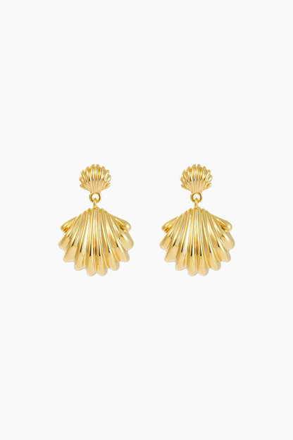 Hella Gold Shell Shaped Dangle Earrings