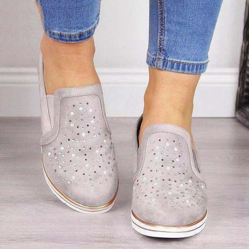 Women’s Classic Wedge Sneakers with Beads | For Everyday Wear